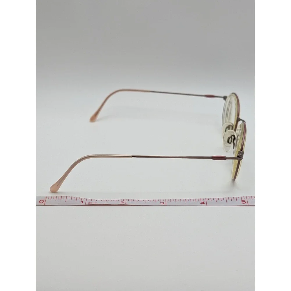 Tura Mod 760 ROS Eyeglasses Round Wire Frame Pink Japan 49-18